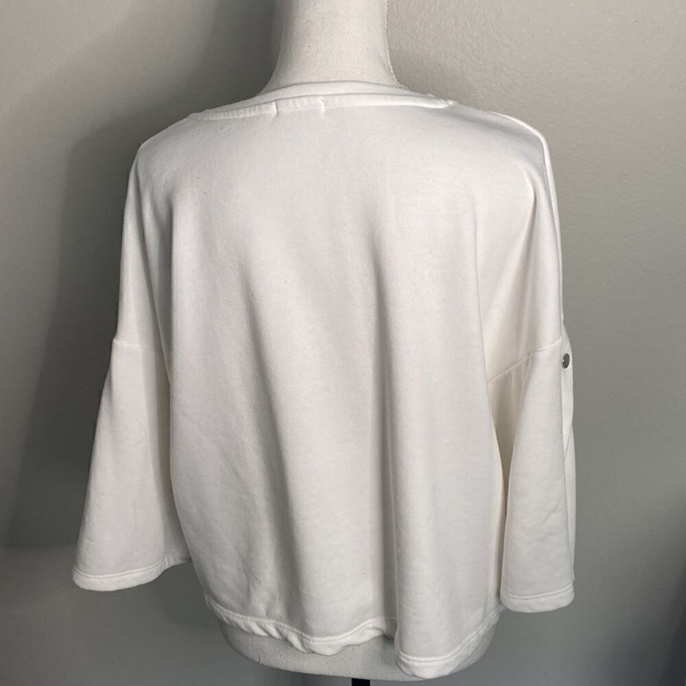 Stradivarius Womens BRKLN Crop Sweatshirt size Large - Picture 4 of 12